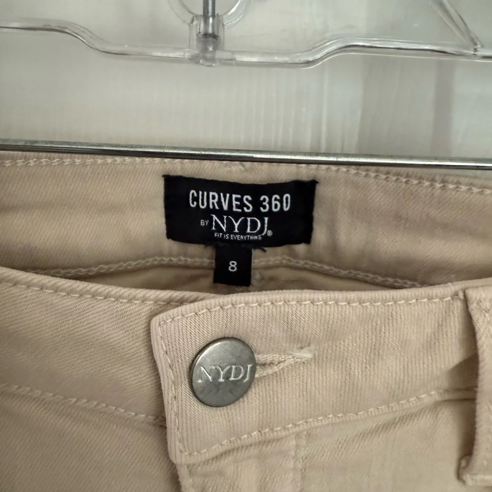 NYDJ Women's Straight Leg Jeans in Tan - Picture 3 of 8